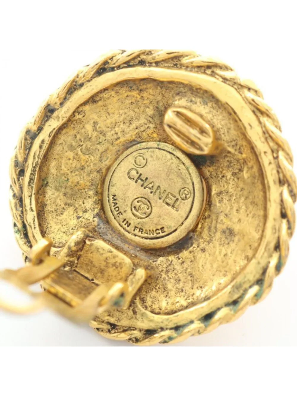 Chanel Earrings Round Gold